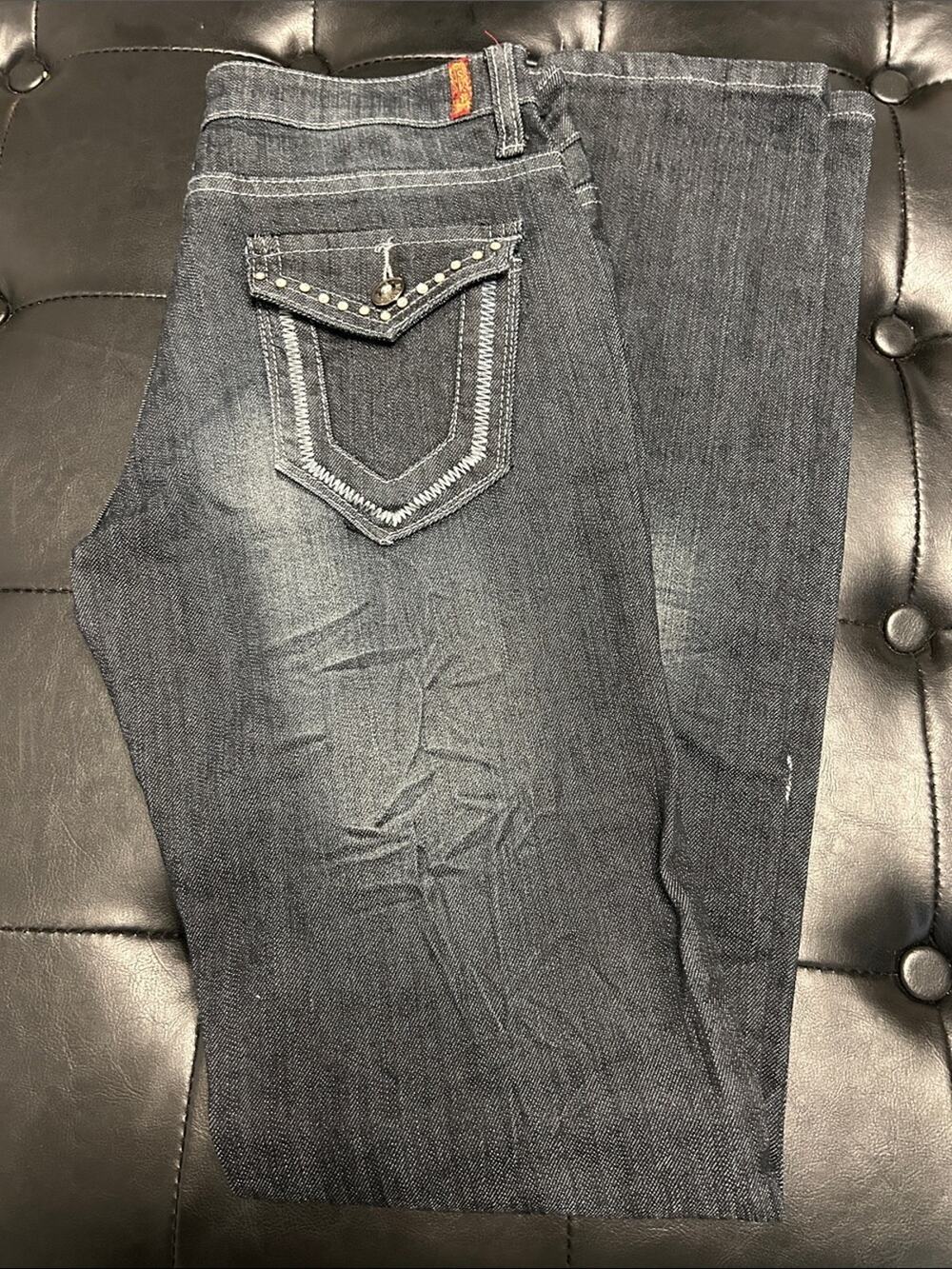 Sky Women’s Dark Blue Denim Jeans with Studded Pocket